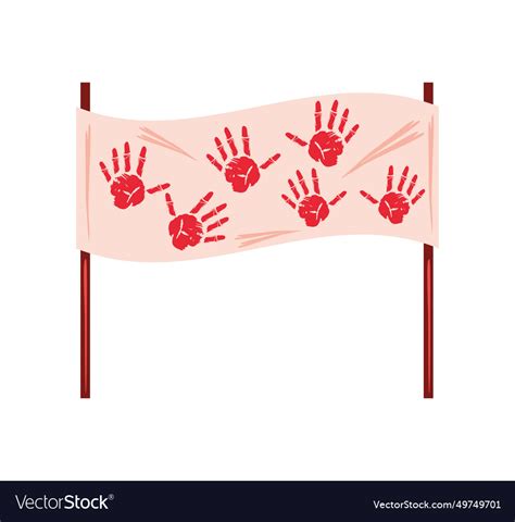 Red hand day campaign Royalty Free Vector Image