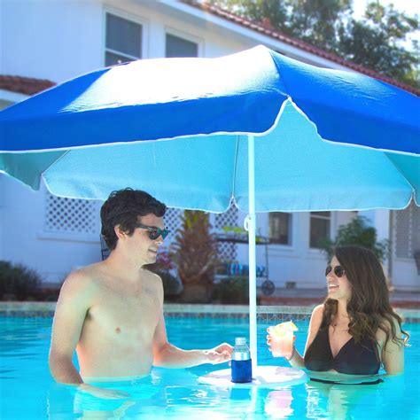 Floating Umbrella & Drink Holder | Pool umbrellas, Umbrella, Floating