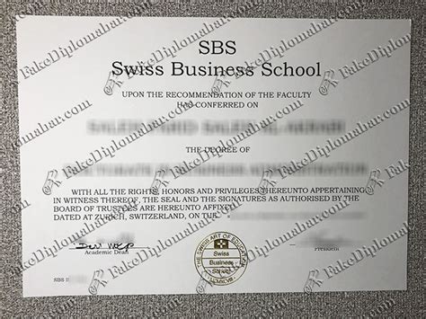 How to Copy SBS Swiss Business School diploma online