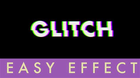 How To Make Glitch Effect in After Effects | Easy Tutorial | Glitch effect, Glitch, Motion ...