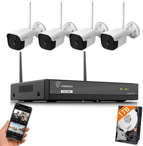 H.265 8 Channel WiFi NVR 4 Cameras System with 1TB HDD