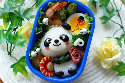 Bento Box Recipes: Cute Panda Bento Box Recipe | Comidas salgadas, Salgadinhos