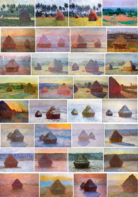 Claude Monet: Haystacks series #ClaudeMonet | Monet art, Plein air paintings, Artist monet