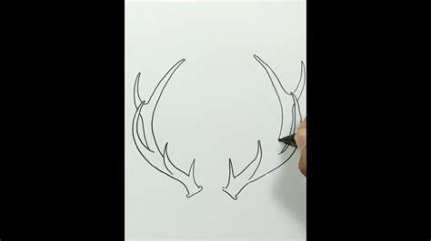 How to Draw Deer Antlers - The Deer Hunting