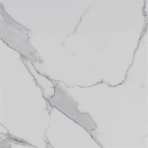 White Marble Effect Gloss Ceramic Floor Tile - Image to u