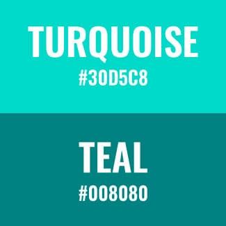50 Shades Of Turquoise Color (Names, HEX, RGB CMYK Codes), 50% OFF