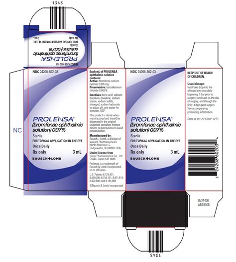 PROLENSA- bromfenac sodium solution/ drops