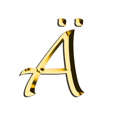 Capital Letter A With Diaeresis transparent PNG - StickPNG