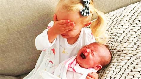 Legendary Moments When Kids Meet Newborn Babies - Funny Baby Siblings ...