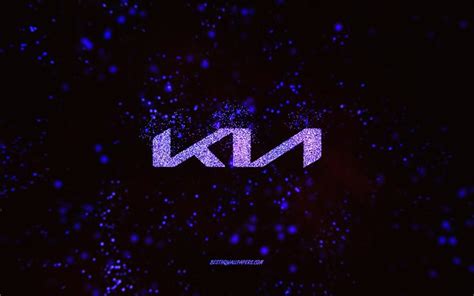 Download wallpapers Kia glitter logo, black background, Kia new logo ...