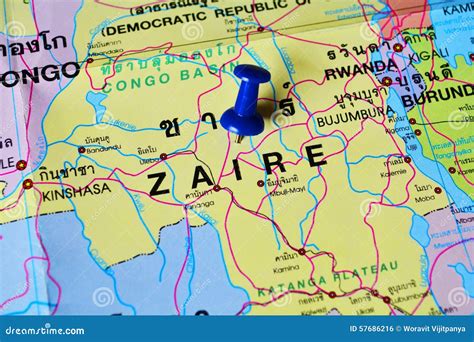 Zaire map stock photo. Image of atlas, ocean, central - 57686216