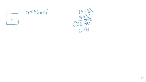 SOLVED: Find the apothem of a square whose arca is 36 sq mm