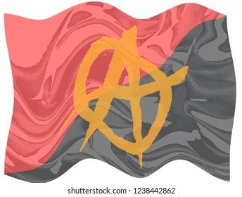 Red Black Anarchy Flag Yellow Symbol Stock Illustration 1238442862 | Shutterstock