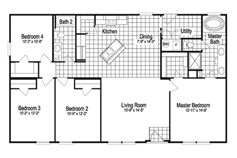 30x50 floor plans | copyright 2014 palm harbor homes all rights reserved | Mobile home floor ...