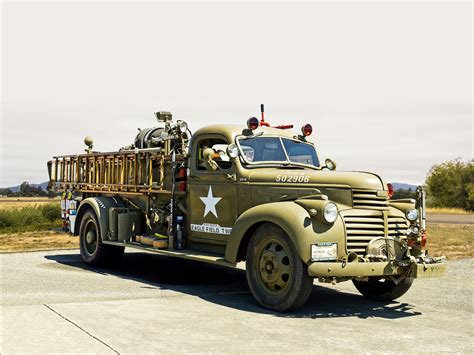 WWII Army Fire Truck