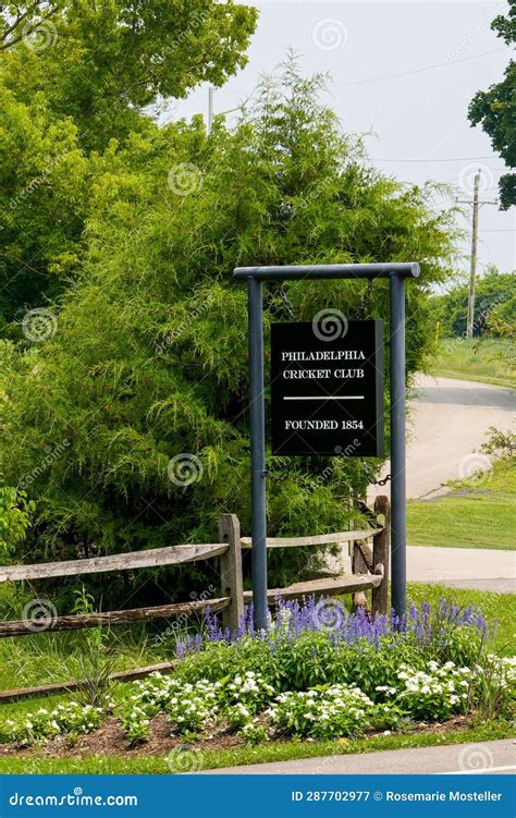 Sign for Philadelphia Cricket Club Stock Image - Image of sign, cricket: 287702977