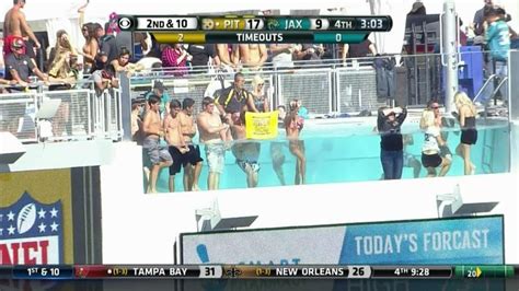 Jacksonville Jaguars fan wears pants in stadium pool (Photo)