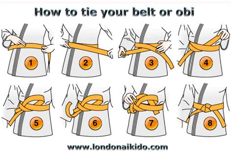 How to tie your Aikido belt or obi. www.londonaikido.com | Karate belt, Judo, Karate