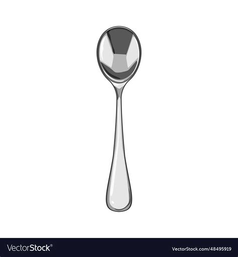 Cutlery spoon cartoon Royalty Free Vector Image