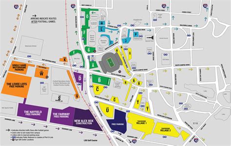 LSU Stadium and Parking Map - Baton Rouge LA US • mappery