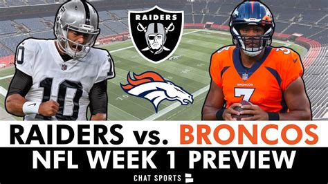 Raiders vs. Broncos Preview: Las Vegas Raiders Keys To Victory Over Denver | NFL Week 1 - YouTube