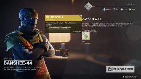 Destiny 2 Ace of Spades quest steps and Cayde's cache locations explained | Eurogamer.net