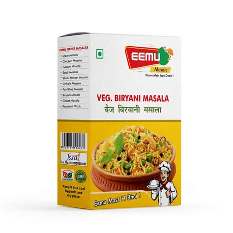 100g Eemu Veg Biryani Masala at Rs 45/pack | Indian Spices in New Delhi ...