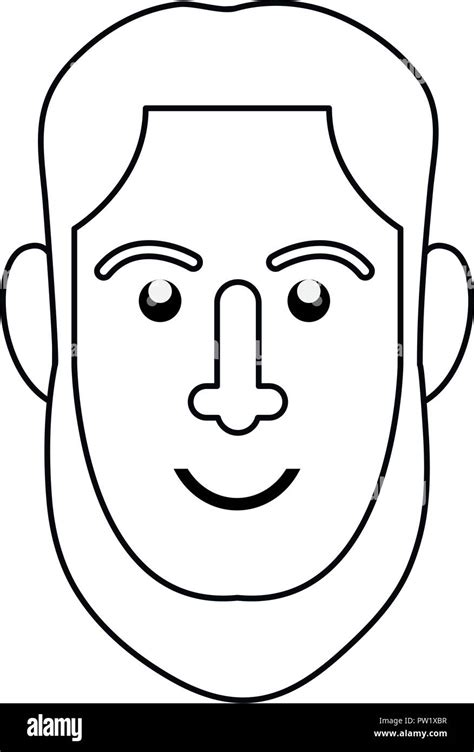 man face outline on white background vector illustration Stock Vector Image & Art - Alamy