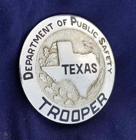 Texas State Police Badge Highway Patrol DPS Department of Public Safety ...