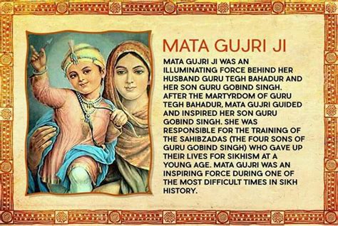 Mata Gujri Ji | Sikhism beliefs, Guru pics, Guru gobind singh