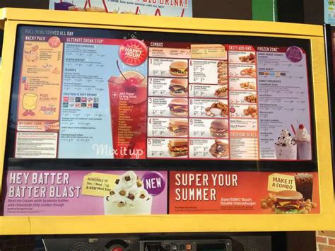 Sonic Drive-in Menu, Menu for Sonic Drive-in, Cordova, Memphis - Urbanspoon/Zomato