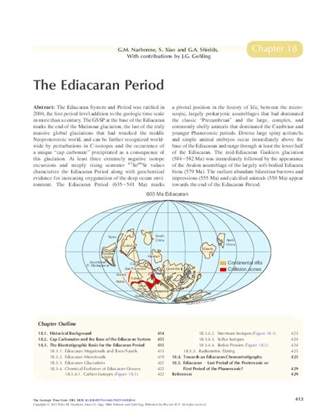 (PDF) The Ediacaran Period | Graham Shields-Zhou and Guy Narbonne - Academia.edu