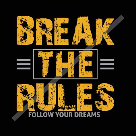 Break the rules stylish t-shirt and apparel abstract design., poster ...