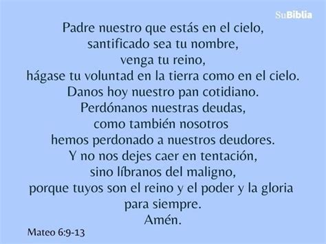 Oración del Padre Nuestro - Biblia