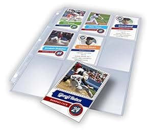 Amazon.com: 50 Premium 9 Pocket Baseball Card Sleeves Holder & Pocket Page Protector Sheets ...