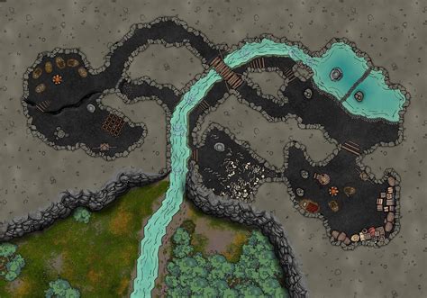 Cragmaw Hideout: Lost Mine of Phandelver Battle Map | 30 x 21 + More ...