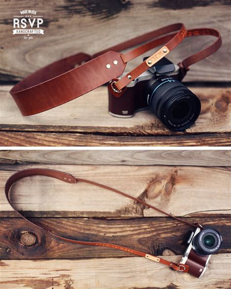 Custom Leather Camera Strap Skinny Thin Camera Strap