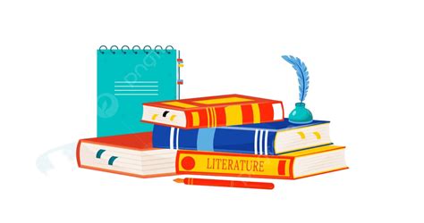 Literature Flat Concept Vector Illustration Humanities Book University ...