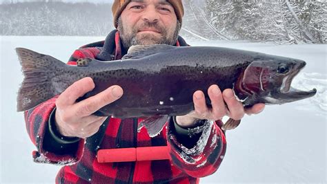 Ice Fishing after Massive Snow Storm. - YouTube