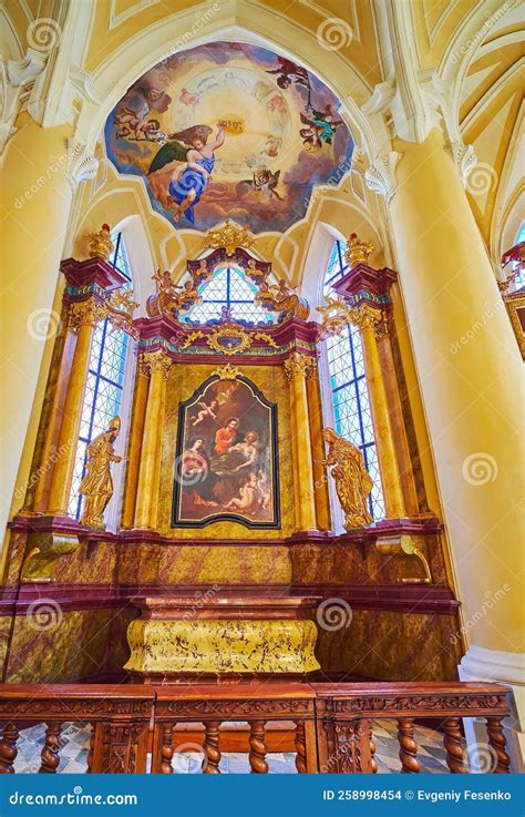 The Altar in Chevette of Sedlec Cathedral, on March 9 in Kutna Hora ...