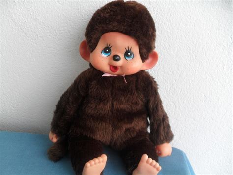 Vintage Monchhichi Plush Monkey Doll 80s