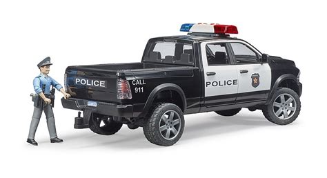 BRUDER RAM 2500 POLICE TRUCK WITH POLICEMAN SCALE 1:16 - Kavanaghs Toys