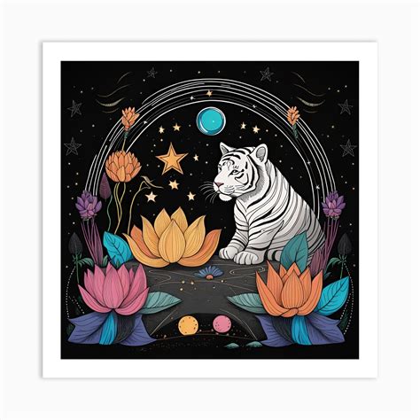 Zodiac tiger Art Print by Magical Arts Realm - Fy