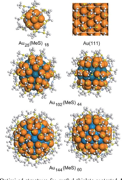 Figure 1 from The bonding in thiolate protected gold nanoparticles from ...