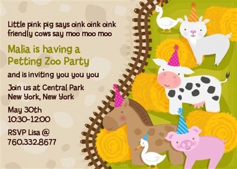 Petting Zoo Birthday Party Invitations | Candles and Favors