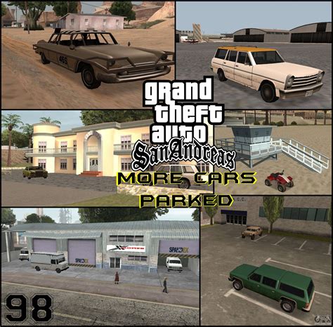 More cars parked around San Andreas State for GTA San Andreas