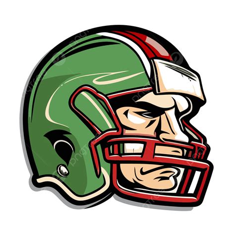 Nfl Football, Sticker Clipart Mascot Football Helmet Color Hand Drawn Vector Cartoon, Sticker ...