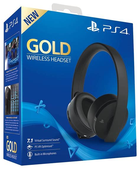 Sony GOLD Wireless PS4 Headset - Black (8033718) | Argos Price Tracker ...