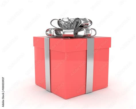 gift box with bows isolated on white Stock Illustration | Adobe Stock