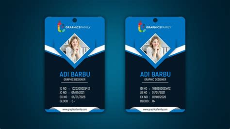 Free Corporate Id Card Design Template – GraphicsFamily